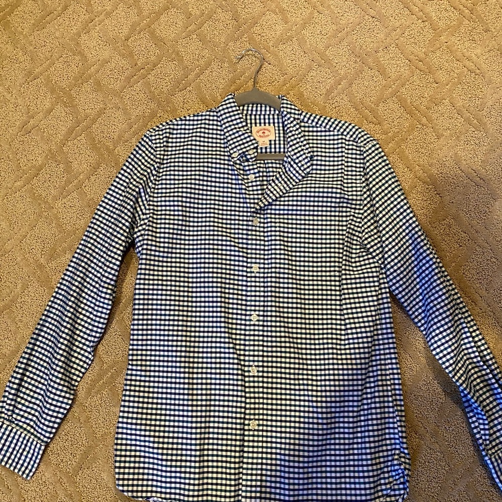 Brooks brothers red fleece button down
